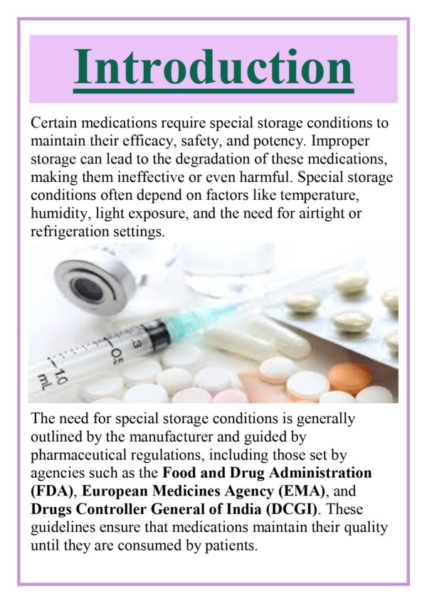 Overview on the medications requiring special storage conditions Assignment - Image 6