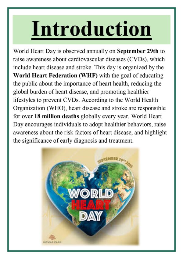 Prepare poster/presentation for general public on any one of the Health Days. e.g. Day, AIDS Day, Handwashing Day, ORS day, World Diabetes Day, World Heart Day, etc Assignment - Image 7