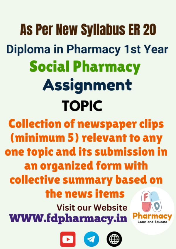Collection of newspaper clips (minimum 5) relevant to any one topic and its submission in an organized form with collective summary based on the news items Assignment