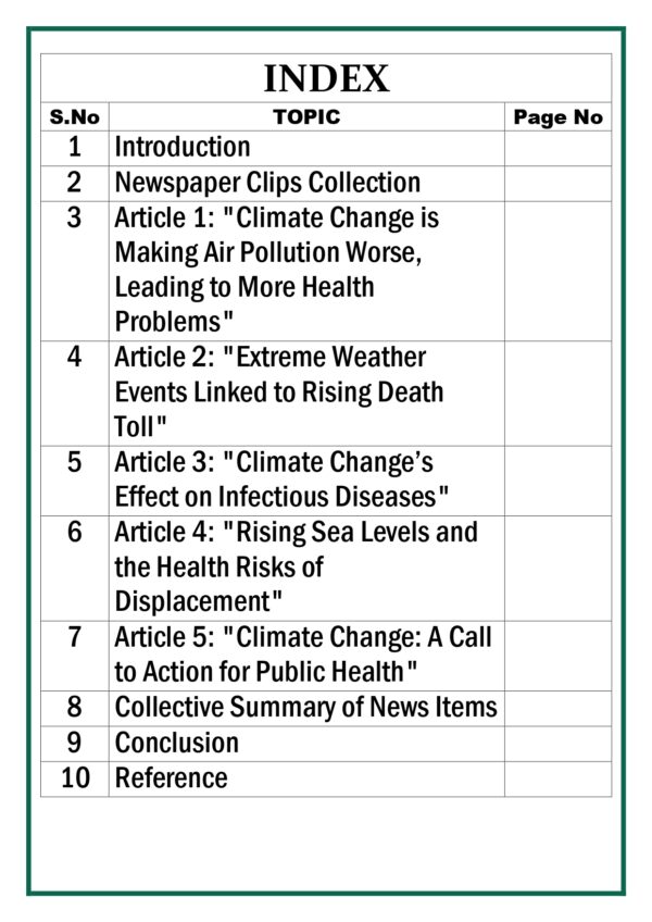Collection of newspaper clips (minimum 5) relevant to any one topic and its submission in an organized form with collective summary based on the news items Assignment - Image 5