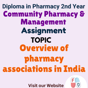 Overview of pharmacy associations in India Assignment