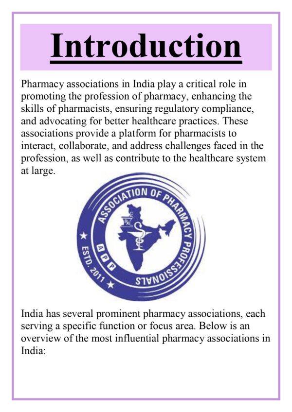 Overview of pharmacy associations in India Assignment - Image 6