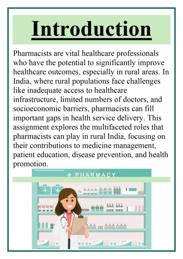 Potential roles of pharmacists in rural India Assignment - Image 6