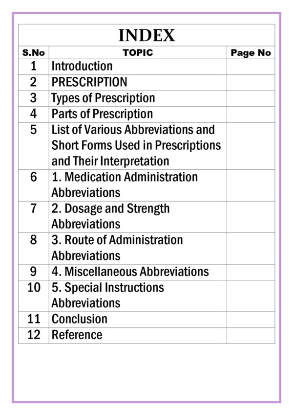 List out the various abbreviations, short forms used in prescriptions and their interpretation Assignment - Image 5