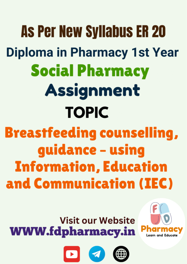 Breastfeeding counselling, guidance – using Information, Education and Communication (IEC) Assignment
