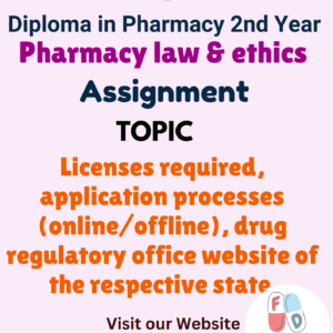 Licenses required, application processes (online/offline), drug regulatory office website of the respective state Assignment