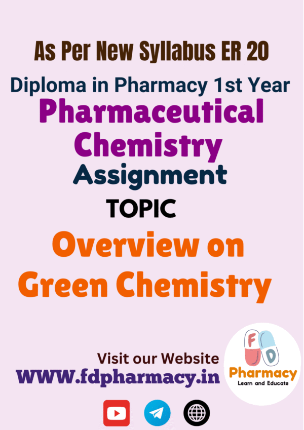 Overview on Green Chemistry Assignment