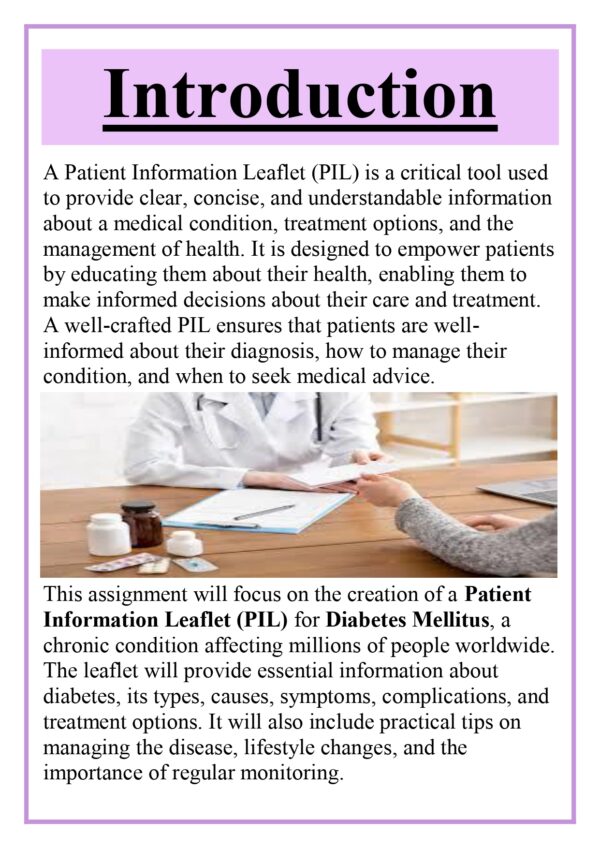 Patient Information Leaflet for a given chronic disease / disorder Assignment - Image 6