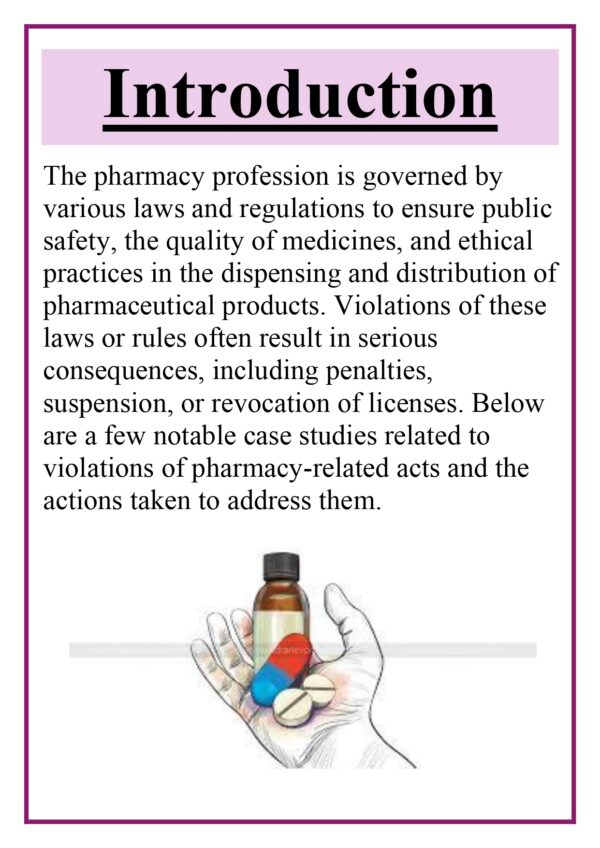 Case studies – actions taken on violation of any act / rule related to pharmacy Assignment - Image 6