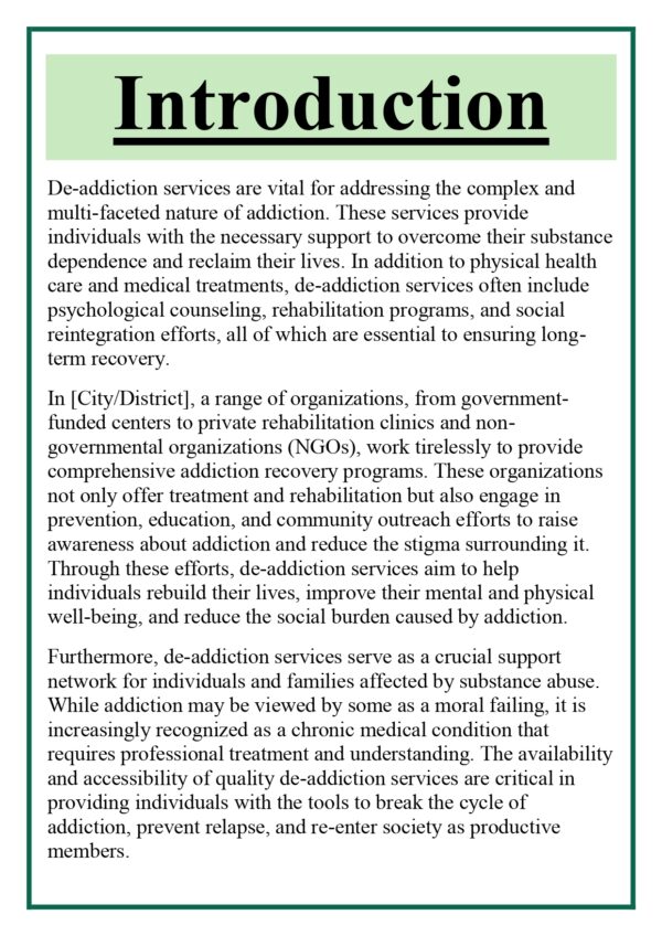 Information about the organizations working on de-addiction services in the region (city / district, etc.) Assignment - Image 6