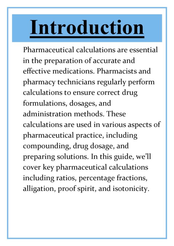 Basic pharmaceutical calculations: ratios, conversion to percentage fraction, alligation, proof spirit, isotonicity Assignment - Image 6