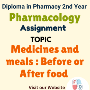 Medicines and meals: Before or After food Assignment