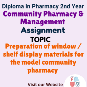 Preparation of window / shelf display materials for the model community pharmacy Assignment