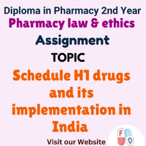Schedule H1 drugs and its implementation in India Assignment