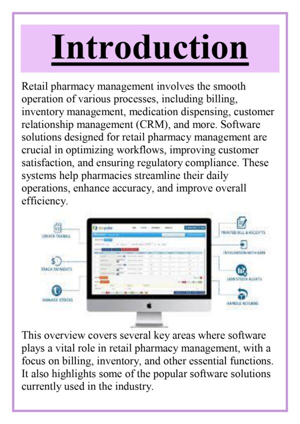 Overview of Software available for retail pharmacy management including billing, inventory, etc. Assignment - Image 6