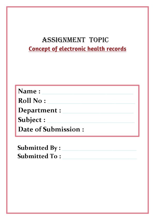 Concept of electronic health records Assignment - Image 4