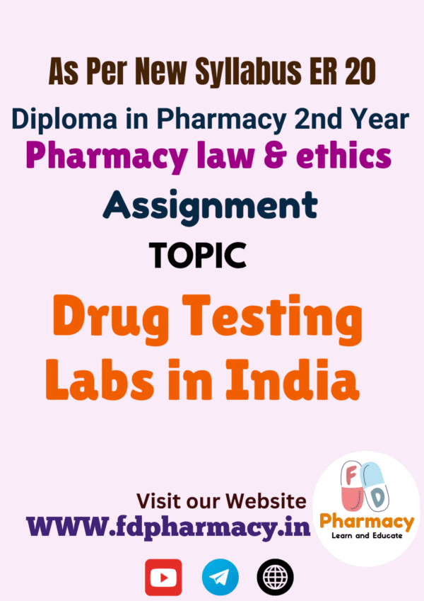 Drug Testing Labs in India Assignment
