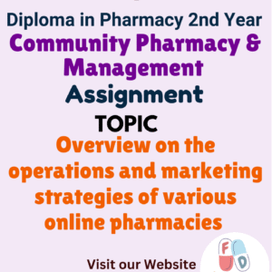 Overview on the operations and marketing strategies of various online pharmacies Assignment