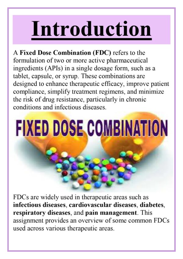 Overview on the common fixed dose combinations Assignment - Image 6
