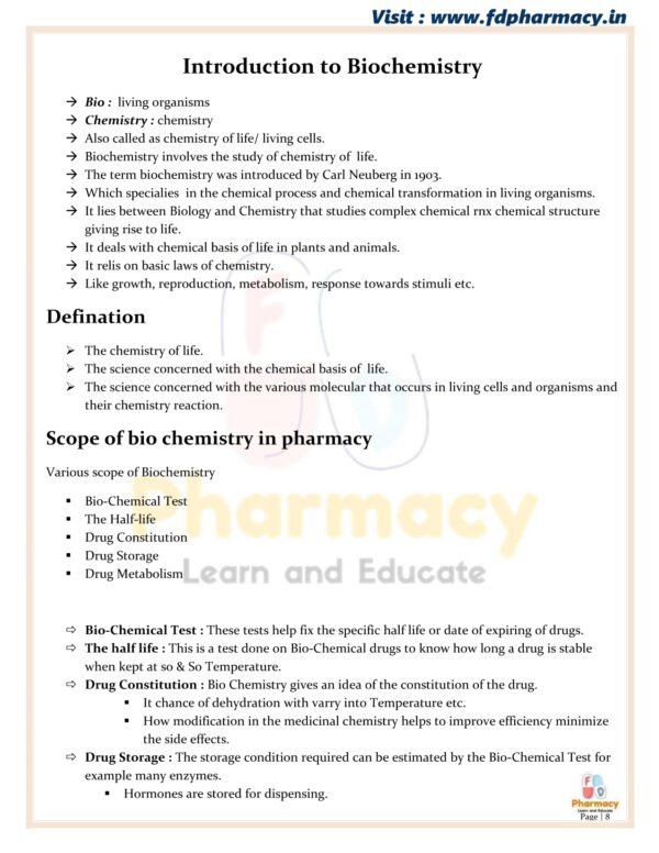Biochemistry & Clinical Pathology All Chapter Notes - Image 8