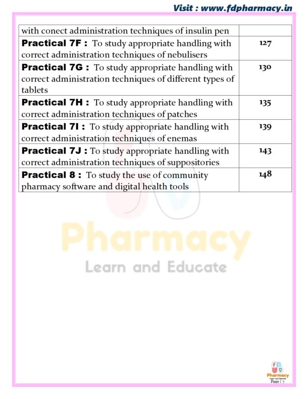 Community Pharmacy and Management Practical Manual - Image 7