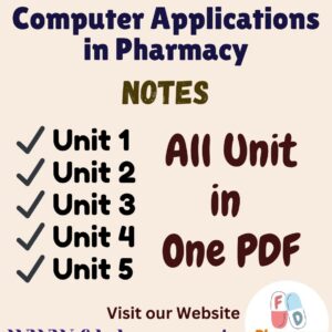 Computer Applications in Pharmacy All Unit Notes