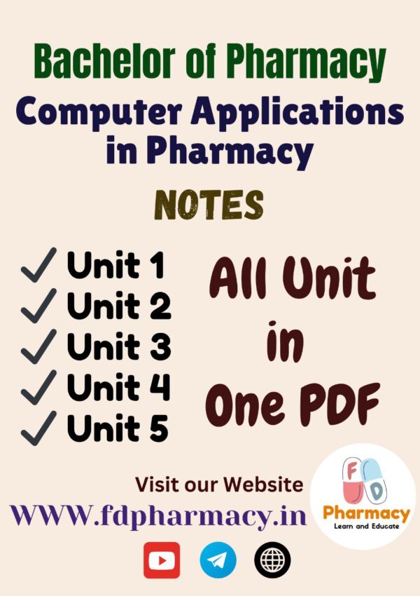 Computer Applications in Pharmacy All Unit Notes