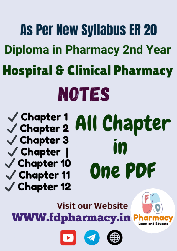 Hospital & Clinical Pharmacy All Chapter Notes