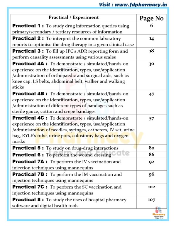 Hospital and Clinical Pharmacy Practical Manual - Image 5