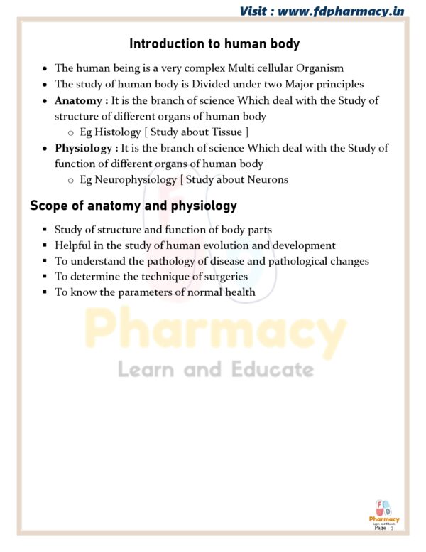 Human anatomy and physiology – I All Unit Notes - Image 7
