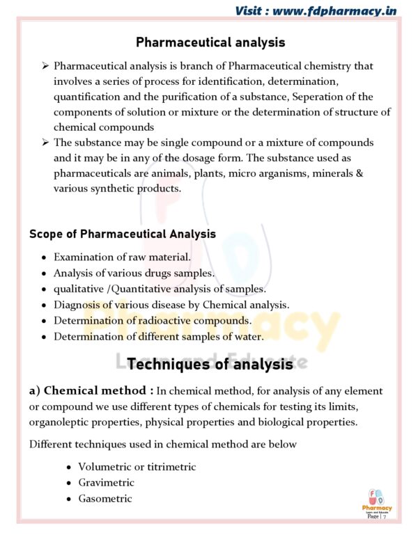 Pharmaceutical Analysis I All Unit Notes - Image 7