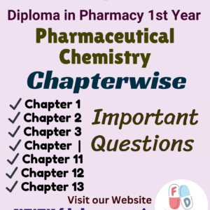 Pharmaceutical Chemistry All Chapter Important Questions