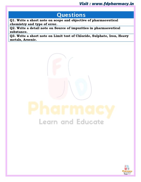 Pharmaceutical Chemistry All Chapter Important Questions - Image 7