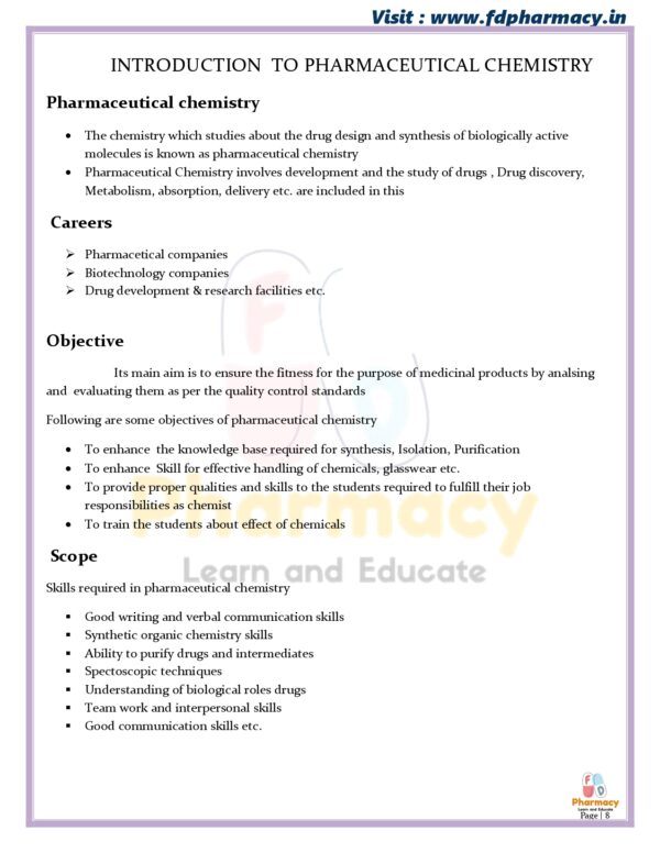 Pharmaceutical Chemistry All Chapter Notes - Image 8