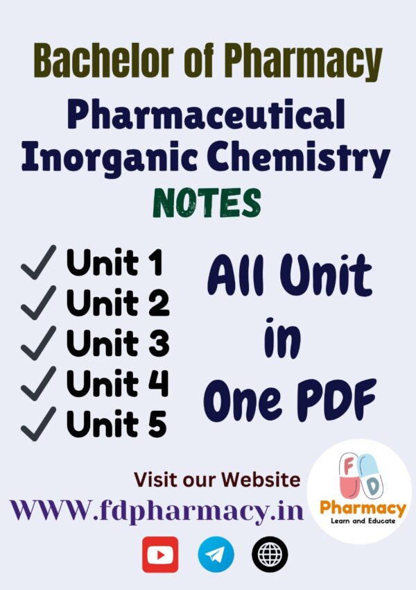 Pharmaceutical Inorganic Chemistry All Unit Notes
