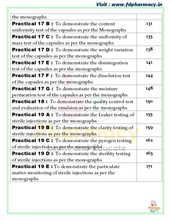 Pharmaceutics Practical Manual - Image 7