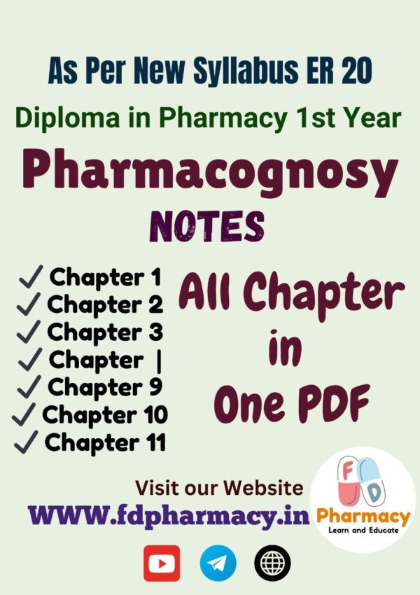 Pharmacognosy All Chapter Notes