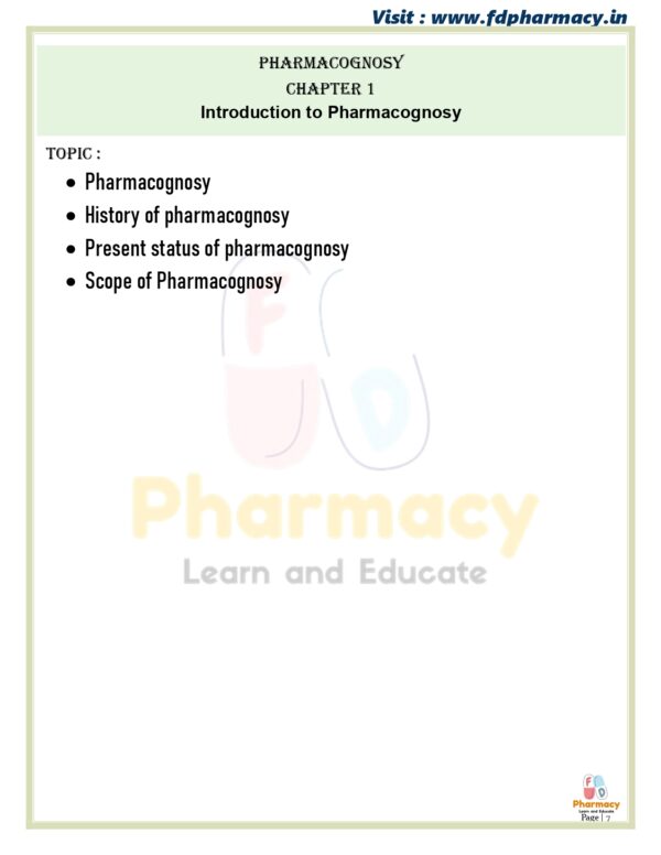 Pharmacognosy All Chapter Notes - Image 7