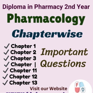 Pharmacology All Chapter Important Questions