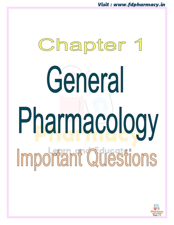 Pharmacology All Chapter Important Questions - Image 6