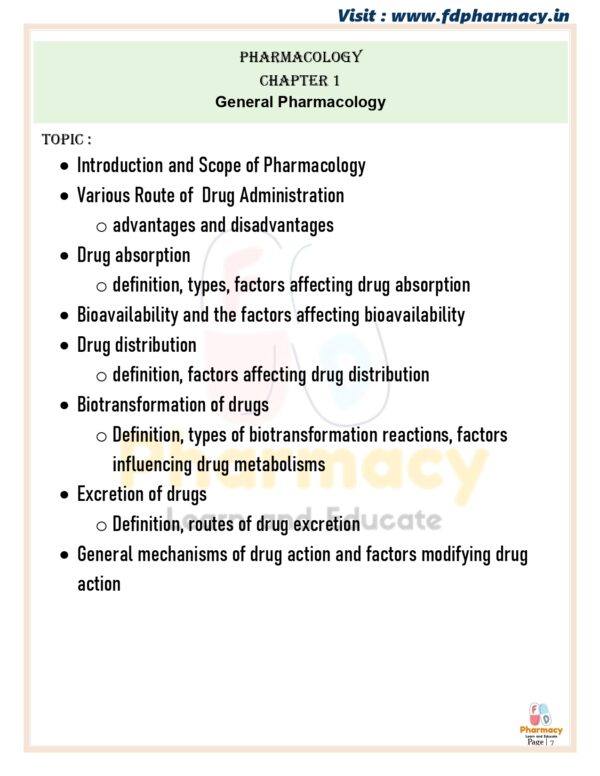 Pharmacology All Chapter Notes - Image 7