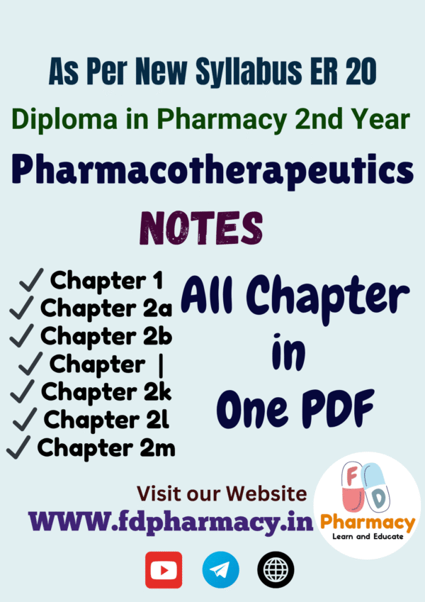 Pharmacotherapeutics All Chapter Notes