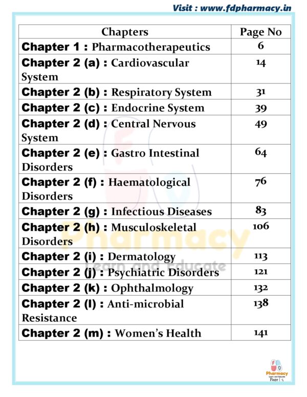 Pharmacotherapeutics All Chapter Notes - Image 5