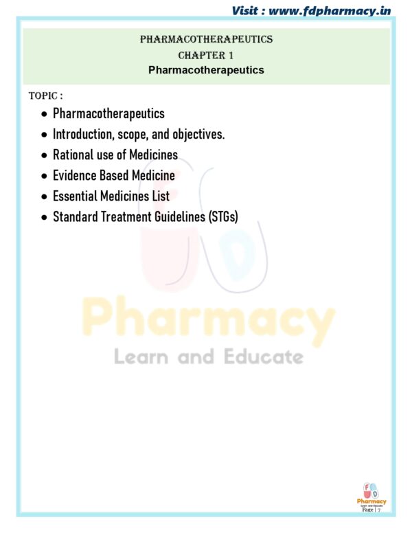 Pharmacotherapeutics All Chapter Notes - Image 7