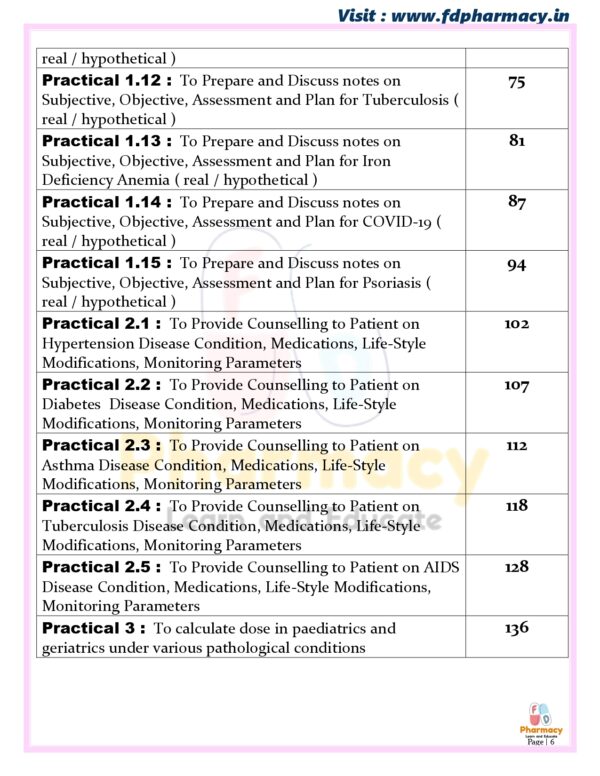Pharmacotherapeutics Practical Manual - Image 6