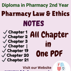 Pharmacy law & Ethics All Chapter Notes