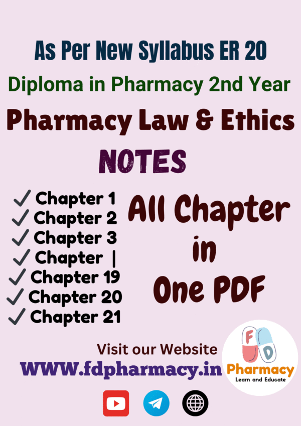 Pharmacy law & Ethics All Chapter Notes