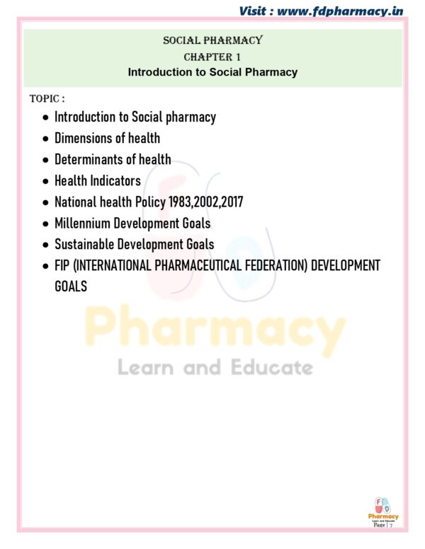 Social Pharmacy All Chapter Notes - Image 7