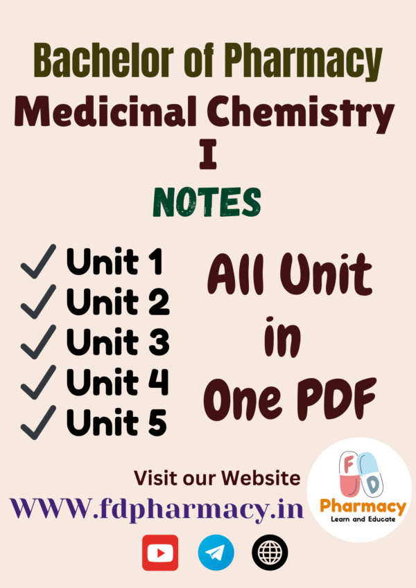 Medicinal Chemistry – I All Unit Notes