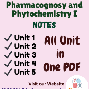 Pharmacognosy and Phytochemistry - I All Unit Notes